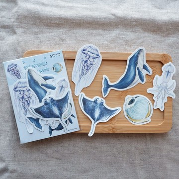 動物貼紙 | 海洋生物貼紙包 | sea creature sticker pack