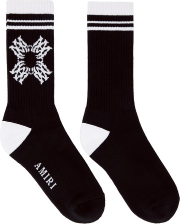 AMIRI 黑色 MA Quad 中筒袜
