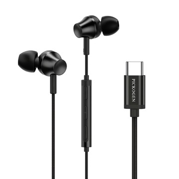 PICKOGEN 皮克全 悅動Type-C耳機 線控/通話/聽歌/麥克風 1.2M  AUD-4321  黑色