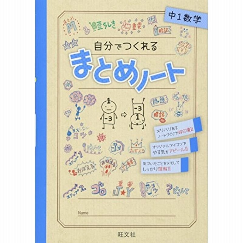 自分でつくれるまとめノート中1数学(中学1年生用)　LINEショッピング