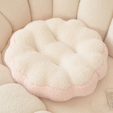 Mini嚴選 加厚圓形餅乾造型辦公室座墊  40 x 40cm  杏色