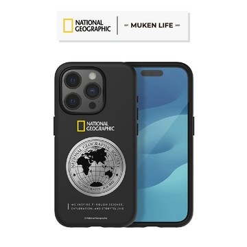 National Geographic 國家地理｜iPhone 16/15系列 Metal Deco 地球徽章 保護殼