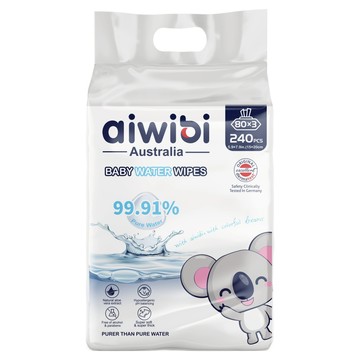 aiwibi 愛薇彼 EDI厚型純水嬰兒濕紙巾 80張  240張  1袋