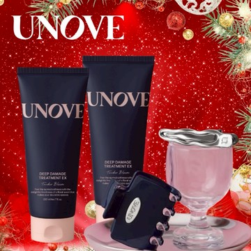 聖誕禮物1+1🔔【UNOVE】深層受損修護髮膜2入+造型夾+鯊魚夾禮物組