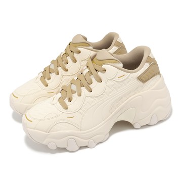 [ACS] Puma 休閒鞋 Pulsar Wedge Wns Deboss 女鞋 米白 卡其 皮革 增高 復古 39644901