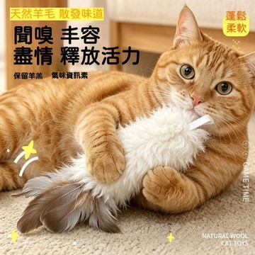 【24時特賣】羊毛條 貓咪玩具 寵物丰容玩具 天然羊毛 丰容純天然羊毛玩具 貓貓咪自嗨解悶玩具