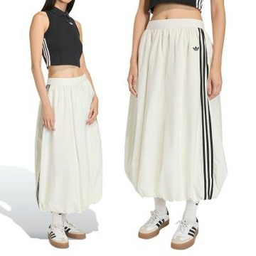 Adidas Balloon L SK 女款 米白色 運動 休閒 寬鬆 蓬鬆 長裙 KE3441