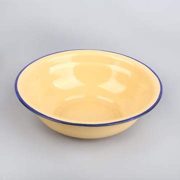 加厚搪瓷碗老式面碗家用湯碗復古飯盆飯碗大碗洋瓷碗懷舊搪瓷餐具