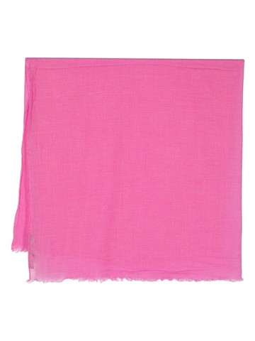 Rick Owens - frayed-edge detail scarf - women - Silk/Cashmere - One Size - Pink