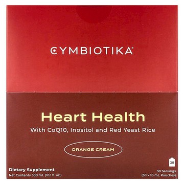 Cymbiotika, 心臟健康，橙色奶油，30 袋，每袋 0.3 液量盎司（10 毫升）