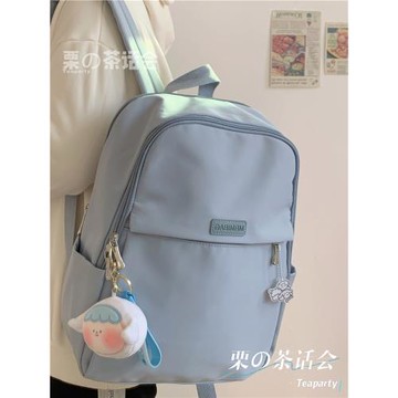 日系簡約休閑電腦背包女 韓國ins學院風上課通勤書包大學生雙肩包