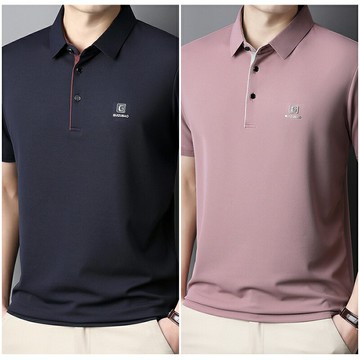 【巴黎精品】現貨+預購 夏季短袖上衣男襯衫高爾夫球衫絲質T恤翻領休閒寬鬆輕奢-薄款男POLO衫9色a1jw10