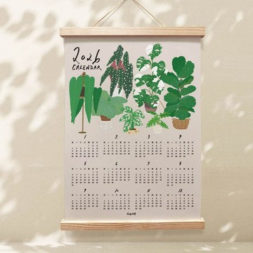 【現貨】森蕗插畫 新款 2026 A3年曆植物系掛曆海報