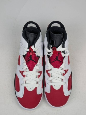 微瑕疵-左右腳鞋底中底泛黃鞋面色差 384665-106 4Y Jordan 6 Retro Carmine 2021 (GS)