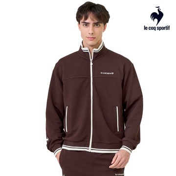 【LE COQ SPORTIF 法國公雞】男款咖啡色立領外套LWX61261