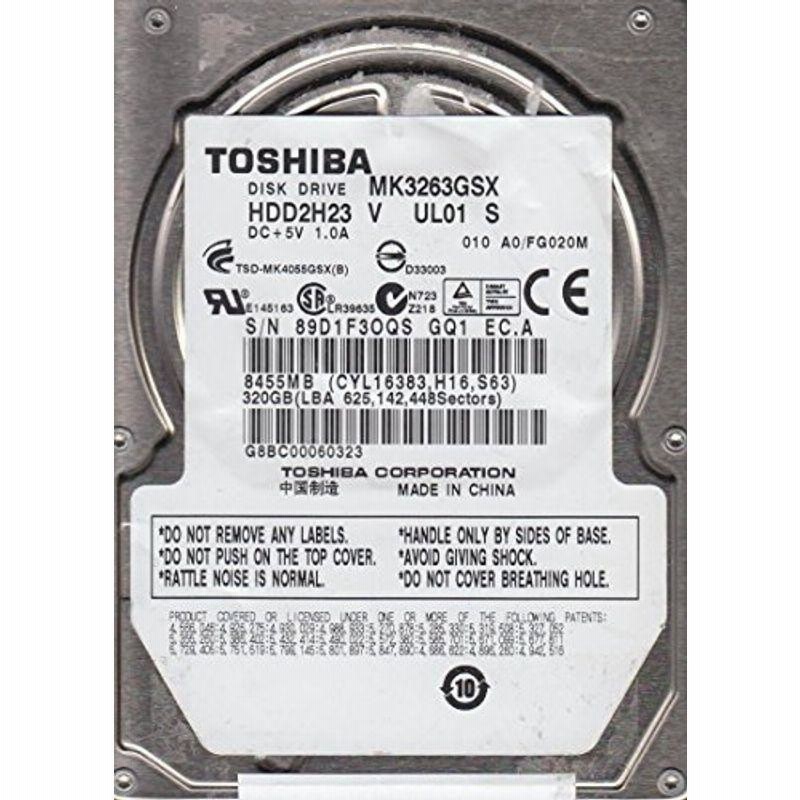 mk3263gsx、a0?/ fg020?m、hdd2h23?V ul01?S、Toshiba 320?GB SATA 2.5 