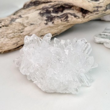 擋煞平安/改善磁場-頂級旺花白水晶簇 原礦擺件