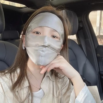 特價💡真絲麵罩防曬全臉桑蠶絲醫美級防紫外綫全臉一體冰感防護臉基尼 防曬臉基尼 夏季冰涼護眼角防曬麵罩女 抗UV透氣麵罩