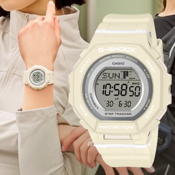 CASIO 卡西歐 G-SHOCK WOMEN 單色計步電子錶 GMD-B300-7