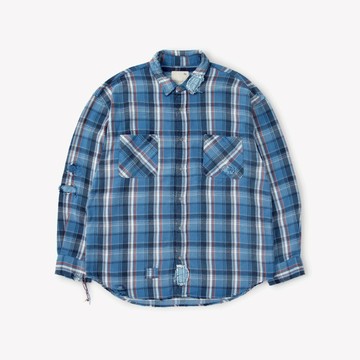 MADNESS SHREDDED CHECK SHIRT 余文樂同款