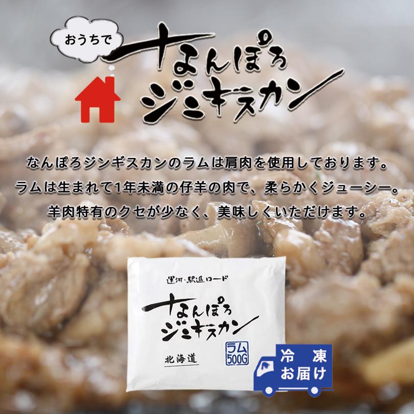 なんぽろジンギスカン 食べ比べセット ロース ラム 500ｇ×2袋  各1袋 送料無料 成吉思汗 北海道 お土産 BBQ ギフト