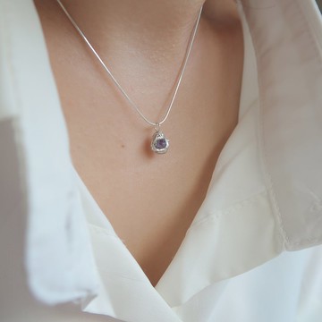 【現貨】925純銀 原焠 細蛇鍊 彩色藍寶石 尖晶石 項鍊 免費包裝