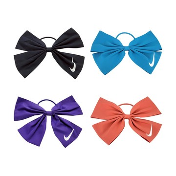 NIKE BOW 髮圈 髮飾 髮束 髮繩 頭飾 休閒 逛街 運動 蝴蝶結 簡約 時尚 純色 彈性 多色 黑 藍 紫 橘