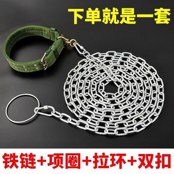 🌸臺灣有貨🌸防咬狗狗牵引绳加长防锈拴狗链条狗链子狗项圈铁链狗狗牵引绳狗绳