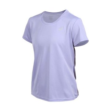 ASICS 女跑步短袖T恤-吸濕排汗 運動 上衣 休閒 2012D555-500 紫銀