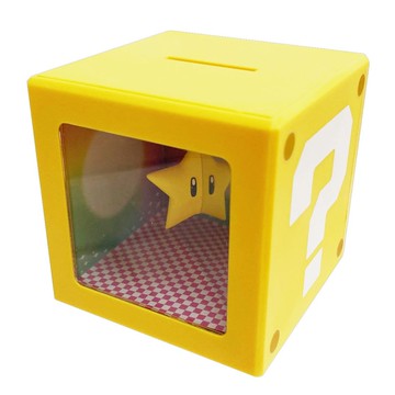 【Nintendo 任天堂】超級瑪利歐 藝術銀行 [無敵星星] 存錢筒