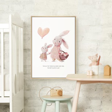 最好的你-可愛親子兔子掛畫/兒童房裝飾畫/創意禮物推薦/親子禮物