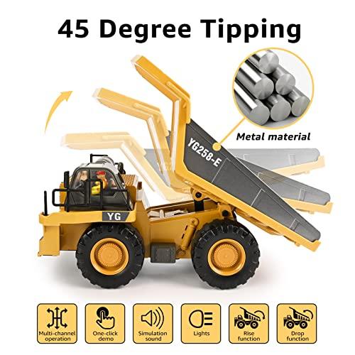 KidsFaves Remote Control Construction Dump Truck Toys with Channel