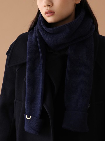 [Overseas Sales] SLEEVE SCARf / WOOL / HT NAVY
