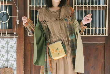 【金木犀】迷你吐司口金包/側背包/手拿包/化妝包