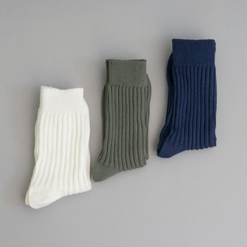 日常穿著 襪子套裝(3雙) 純色 中長款襪子 男女均碼 Socks