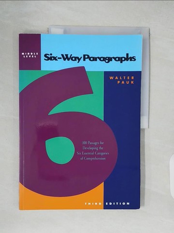 【書寶二手書T1／語言學習_ZKE】Six-Way Paragraphs: Middle Level_MCGRAW-HILL EDUCATION ASIA