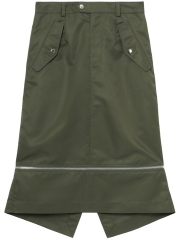 Vaquera - asymmetric midi skirt - women - Polyamide - XS - Green