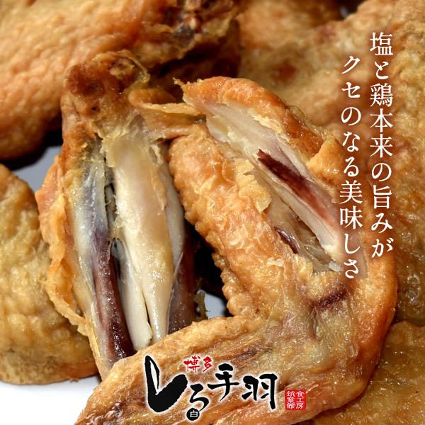 手羽先 冷たいまま食べる 冷凍 冷たい 塩 唐揚げ 国産鶏 取り寄せ 博多しろ(白)手羽 10本入り×１