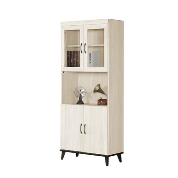 Boden-奧利爾2.7尺四門書櫃/收納櫃/展示櫃