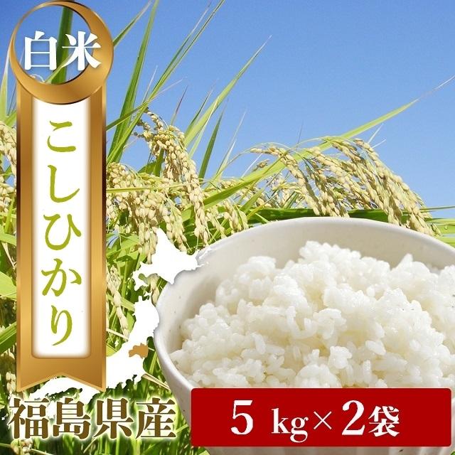 令和４年　福島県中通り産　こしひかり　白米５ｋｇ×２袋｜精米　計10kg