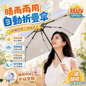 🔥高雄有貨🔥自動折疊傘 晴雨兩用傘 防曬傘 抗UV黑膠傘 輕巧折疊傘 防風加固傘 遮陽傘 雨傘 自動傘 防潑水降溫