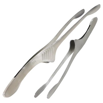 omax 日式牛角夾 304不鏽鋼 烤肉夾 Set  2個