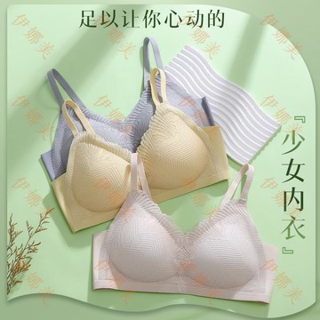 【臺灣出貨👙】無痕內衣女小胸聚攏防下垂收副乳無鋼圈文胸薄款運動透氣乳膠胸罩【伊娜美】