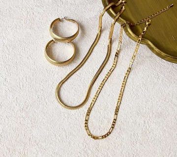 【精選套組】金色時尚蛇骨鍊精選