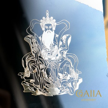坐鎮。北極玄天上帝金屬貼