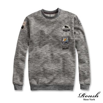Roush 美式多貼布雲霧刷毛大學Tee(2511509)