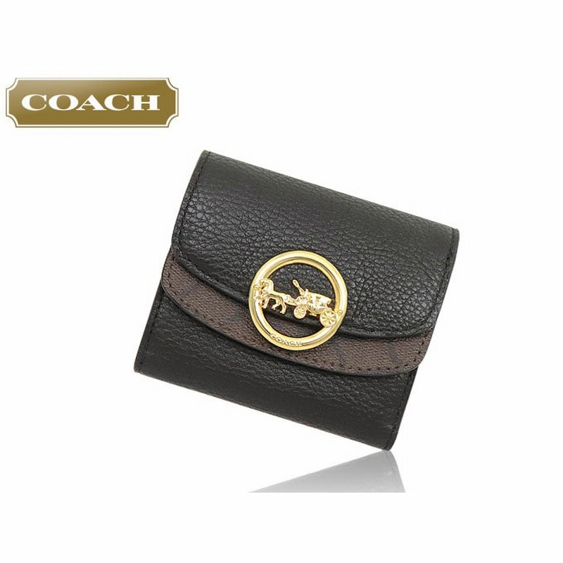 コーチ COACH 財布 三つ折り財布 F88003 ブラウン×ブラック ジェイド