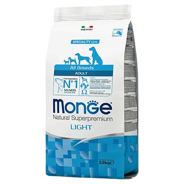 MonGe 瑪恩吉 天然呵護成犬低卡配方 乾飼料  鮭魚 + 米  2.5kg  1袋