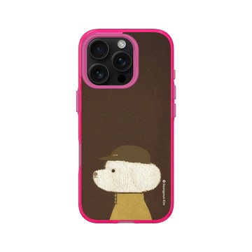 iPhone 16 Pro Clear 粉漾桃 - Seungyoun Kim - 戴帽子的小狗