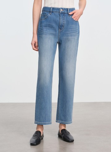 經典修身九分牛仔褲